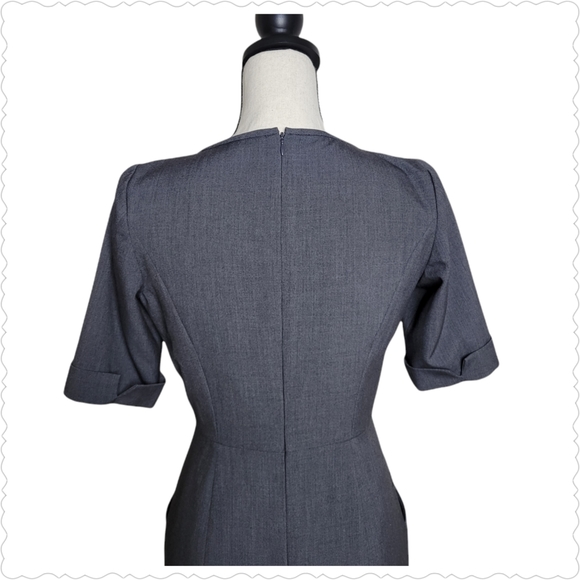 CALVIN KLEIN  Charcoal Sheath Dress, Size 2 - Picture 5 of 5